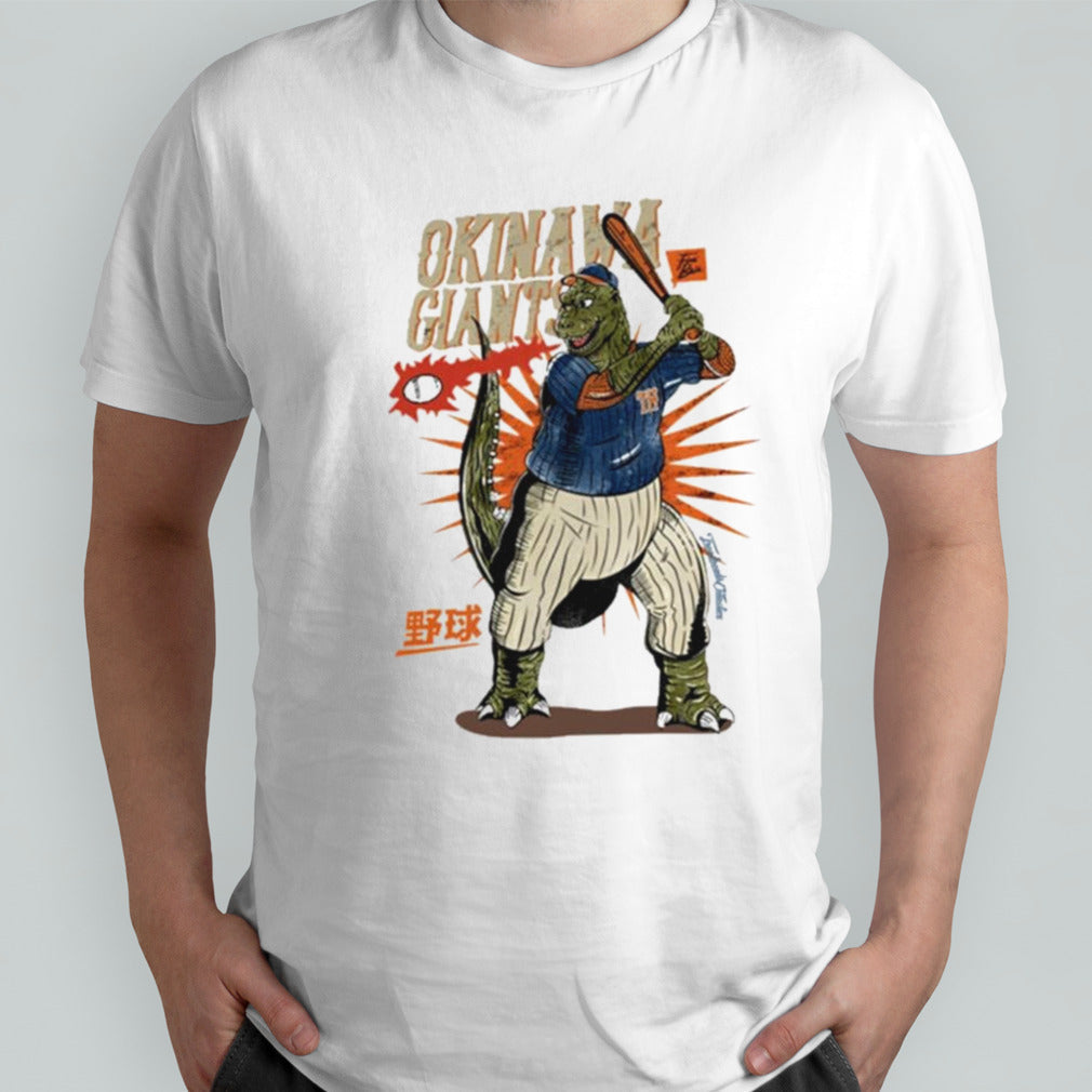 Tokyo-tiger Okinawa Giants Dinosaur Washed T-shirt