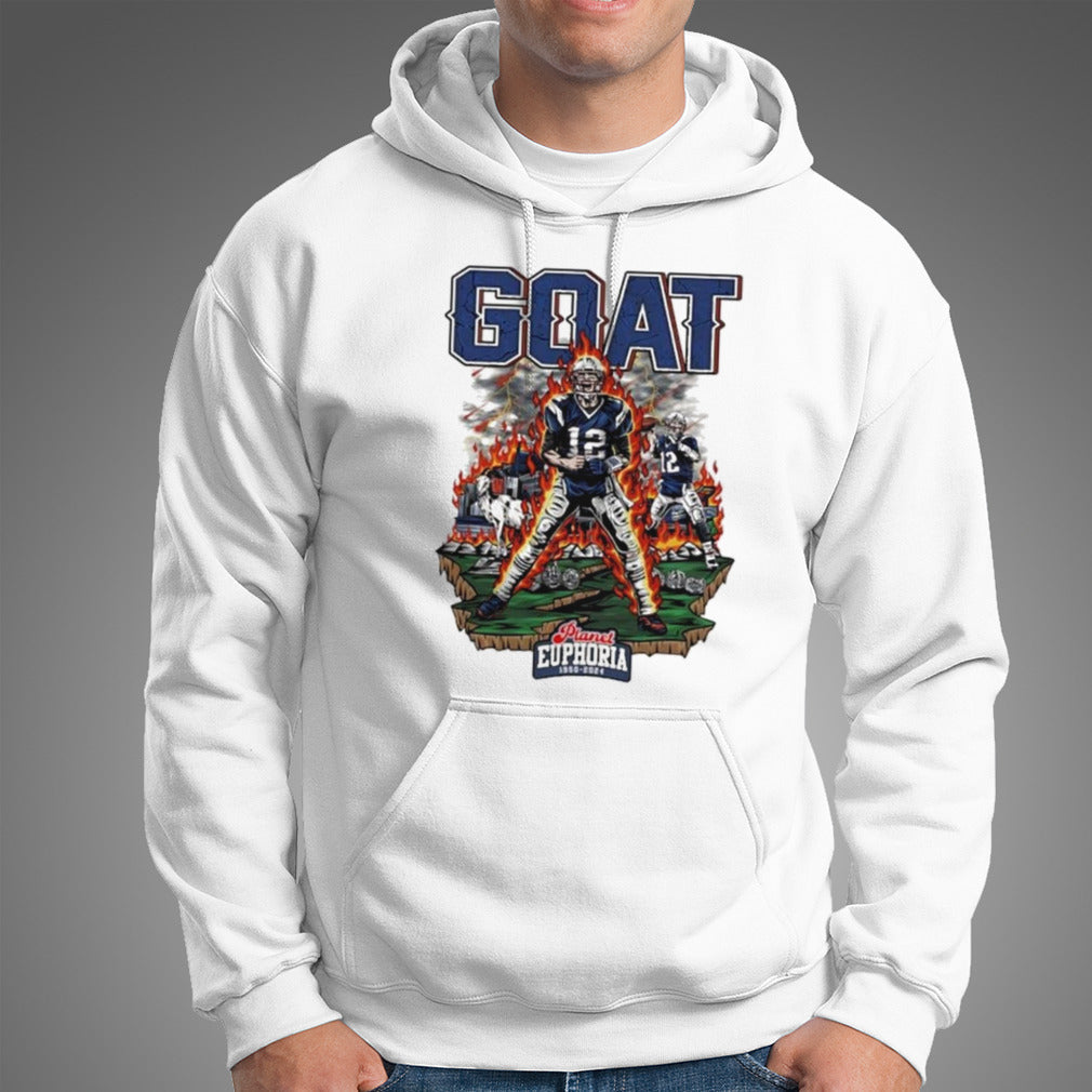Tom Brady Goat New England Patriots Football Planet Euphoria T-shirt