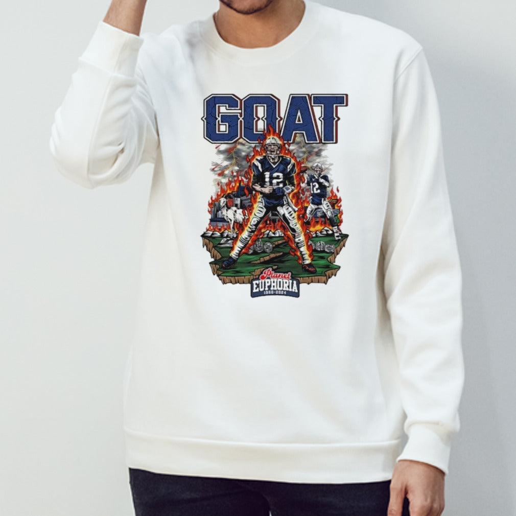 Tom Brady Goat New England Patriots Football Planet Euphoria T-shirt