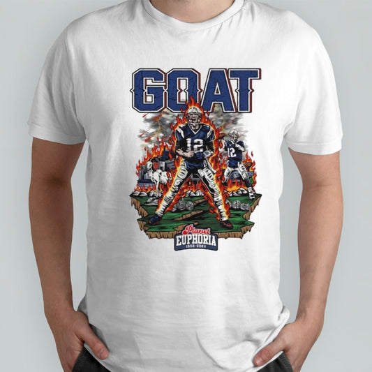 Tom Brady Goat New England Patriots Football Planet Euphoria T-shirt
