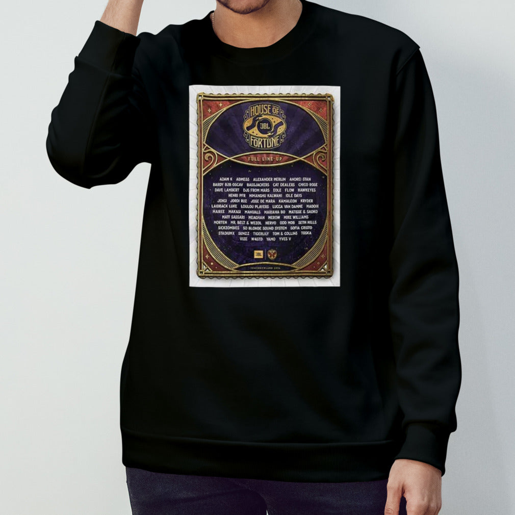 Tomorrowland Belgium 2024 The House of Fortune JBL Full Lineup T-Shirt