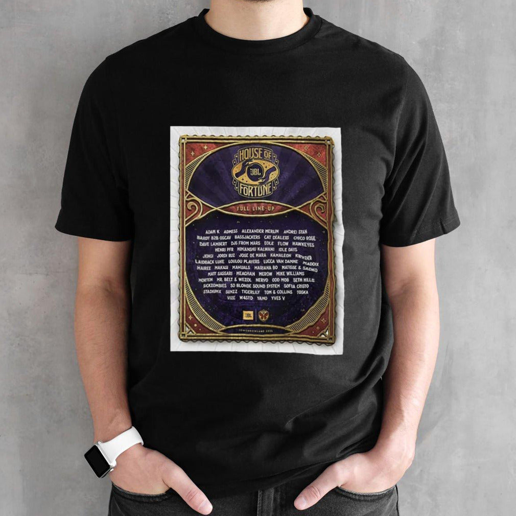 Tomorrowland Belgium 2024 The House of Fortune JBL Full Lineup T-Shirt