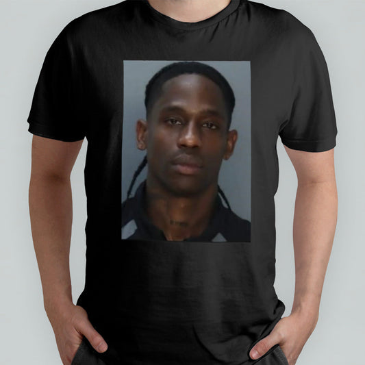 Travis Scott Sells Mugshot T-Shirt