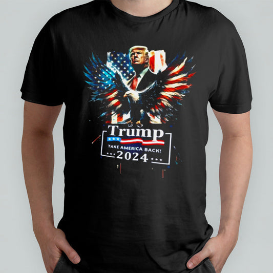 Trump 2024 Eagle Flag Take America Back Shirt
