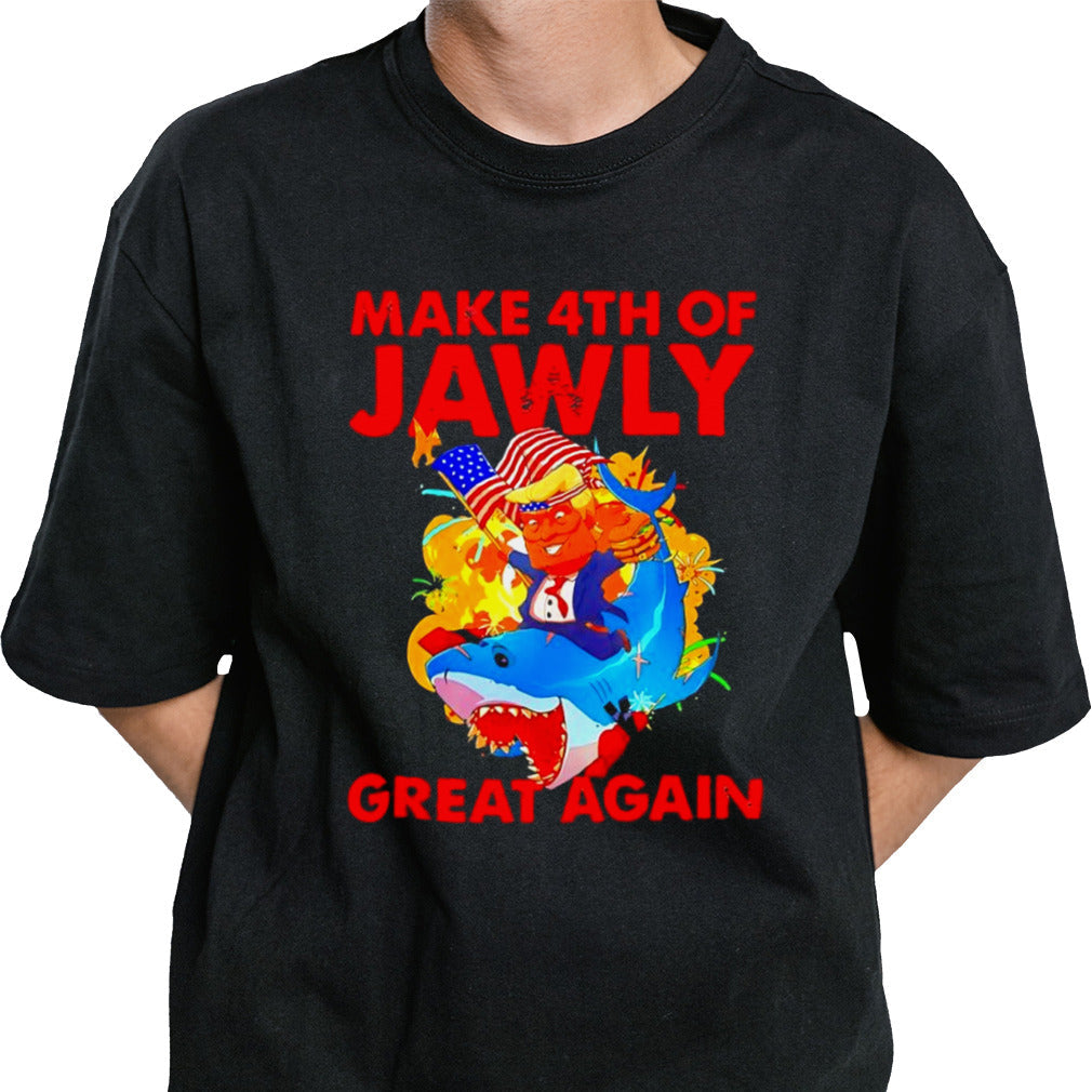 Trump Shark 4th Of July Patriotic Pun Merica shirt