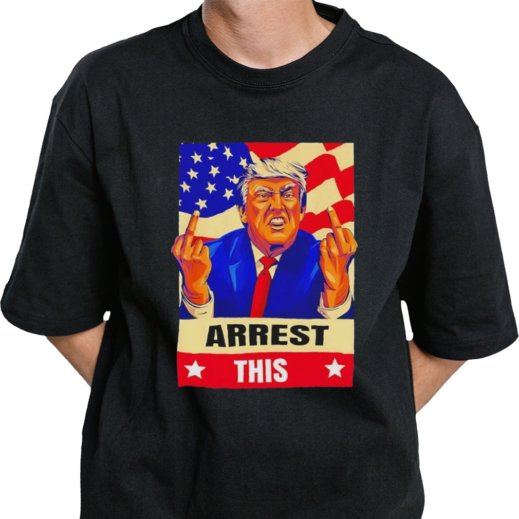 Trump arrest this never surrender fingers shirt