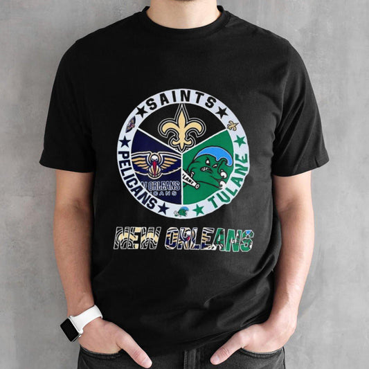 Tulane Green Wave New Orleans Saints New Orleans Pelicans Proud Of State 2024 Shirts