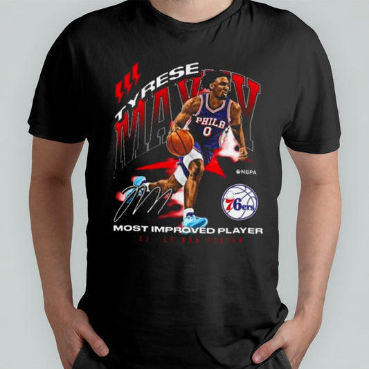 Tyrese Maxey Philadelphia 76ers 2024 NBA Most Improved Award Signature shirt