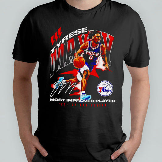 Tyrese Maxey Philadelphia 76ers 2024 NBA Most Improved Player shirt