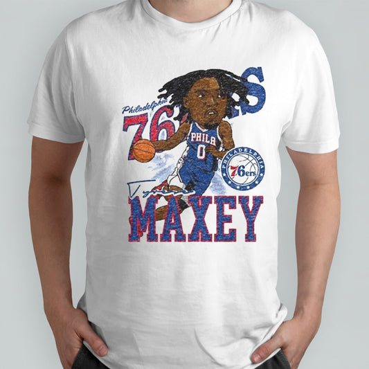 Tyrese Maxey Philadelphia 76ers Caricature Player Shirts
