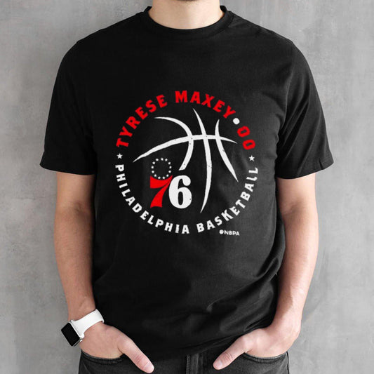 Tyrese Maxey Philadelphia 76ers Player Ball shirts