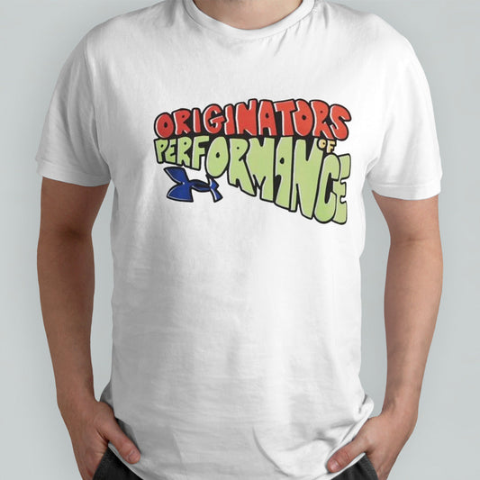 UA BTS Cartoon Wordmark Originators Of Performance T-shirt