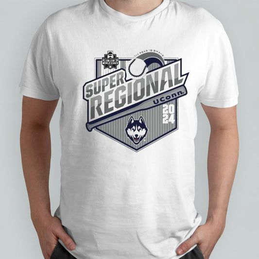 UConn Huskies NCAA Baseball 2024 Super Regionals Bound T-Shirt