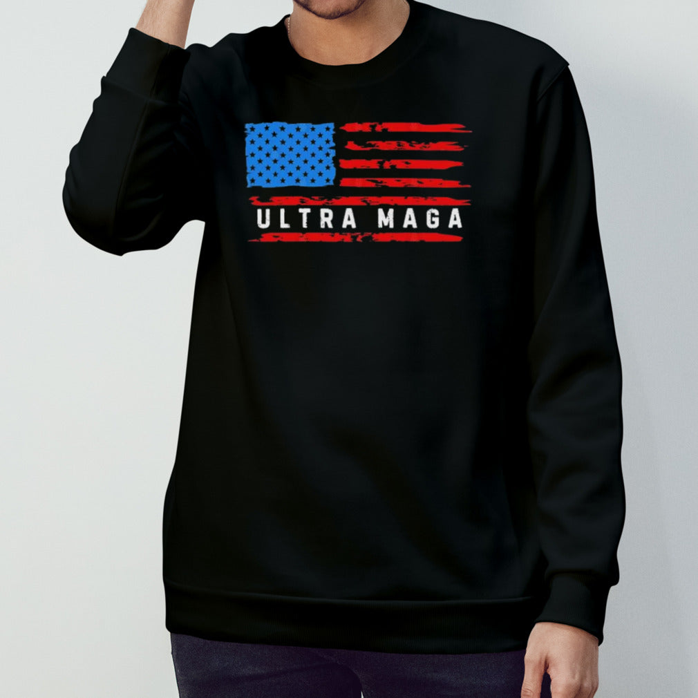 Ultra MAGA American Flag 2024 Republican Pro Trump T-Shirt