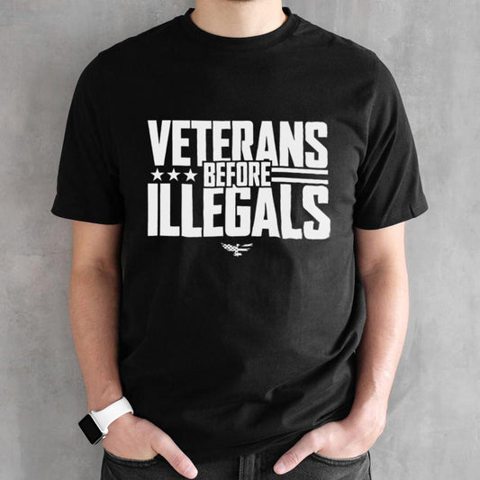 Veterans before illegals logo shirt