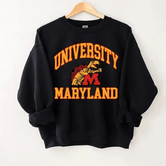 Vintage 90s University Maryland Sweatshirt University Maryland Crewneck Sweater Pullover