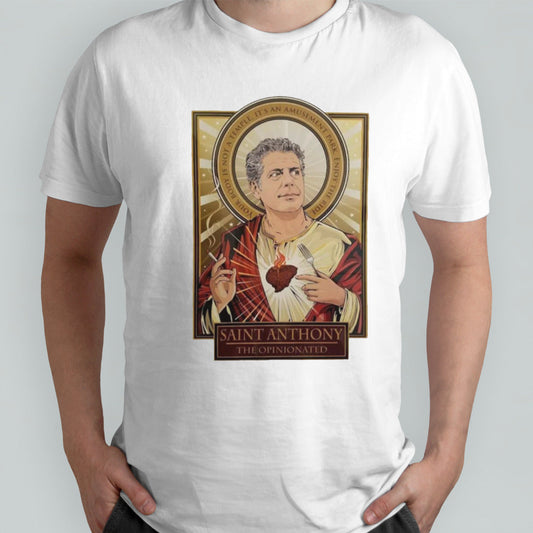 Vintage Anthony Bourdainsâ€™s Parts Unknown Saint shirts