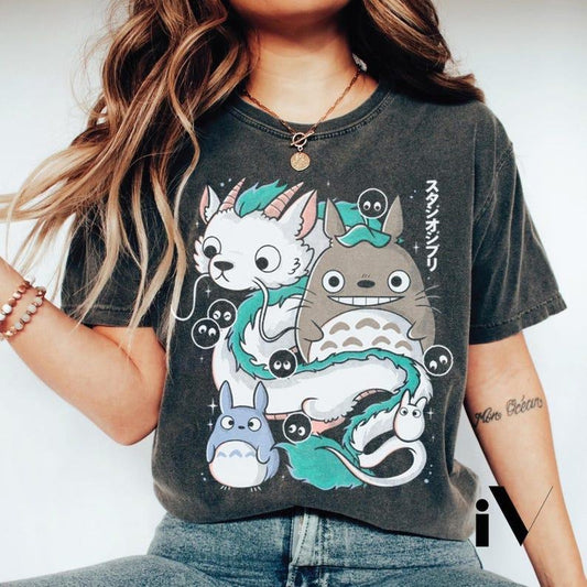 Vintage Totoro T-Shirt, My Neighbor Totoro, Studio Ghibli T-Shirt, Ghibli Shirt, Hayao Miyazaki, Studio Ghibli Gift, Anime Totoro T-Shirt