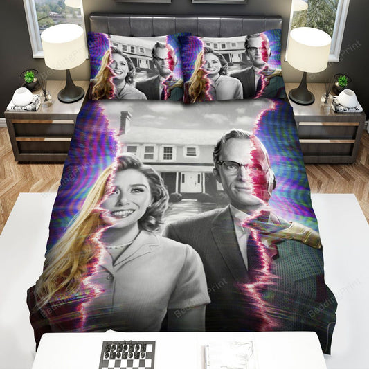 Wandavision Between The Present And The Past Bed Sheets Duvet Cover Bedding Setss
