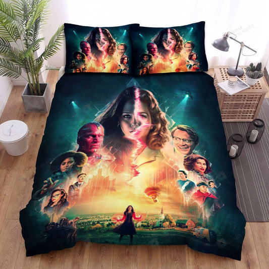 Wandavision Characters Bed Sheets Spread Comforter Duvet Cover Bedding Setss