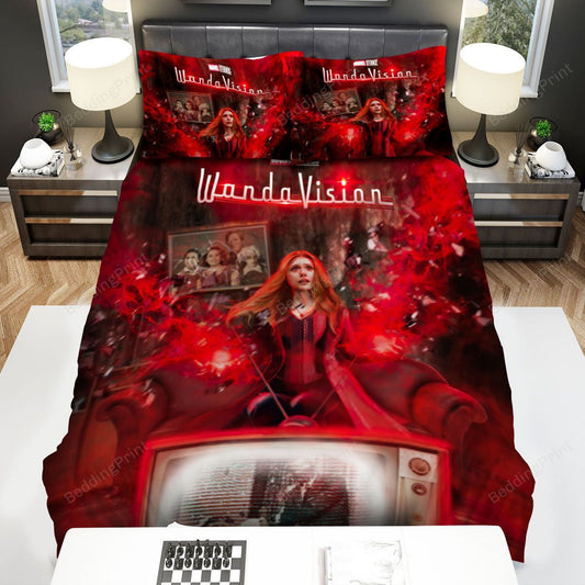 Wandavision Scarlet Witch In The Living Room Bed Sheets Duvet Cover Bedding Setss