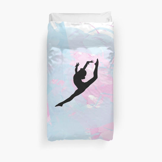 Water Colour Gymnastics Silhouette 3d Duvet Cover Bedding Sets