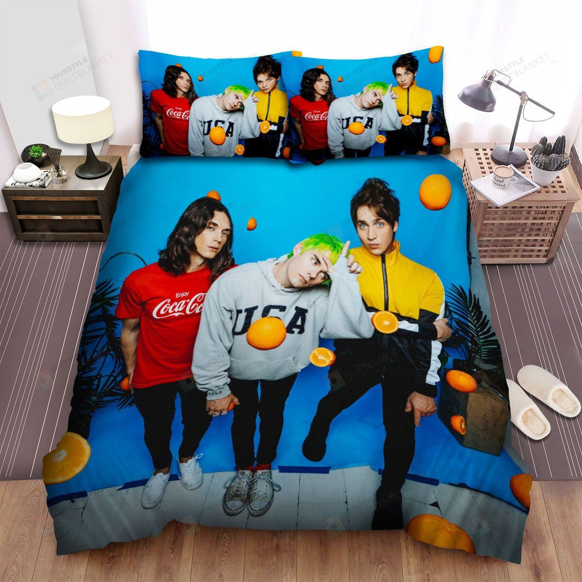 Waterparks Band Posing Bed Sheets Spread Comforter Duvet Cover Bedding Setss