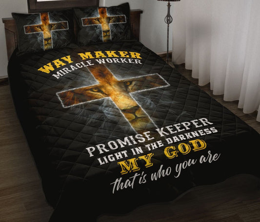 Way Maker Miracle Worker Promise Keeper Jesus Bed Sheets Duvet Cover Bedding Setss