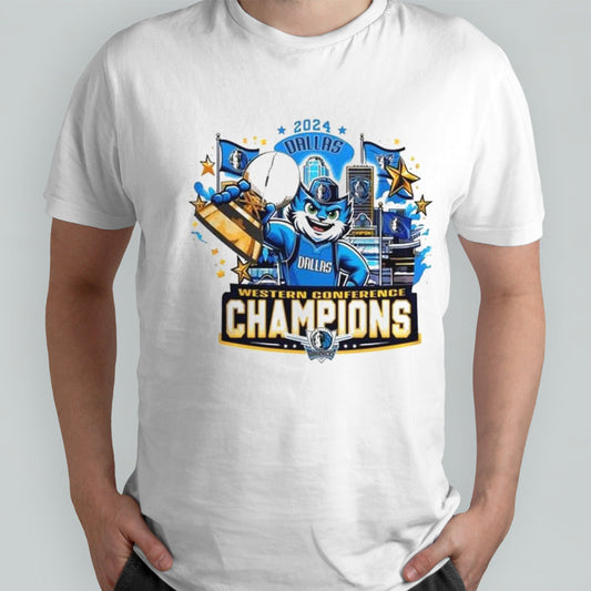 Western Conference Finals Champions Dallas Mavericks Mascot 2024 T-shirt