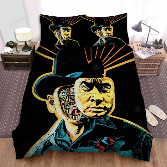 Westworld Portrait Of The Men With Face Poster Bed Sheets Spread Comforter Duvet Cover Bedding Setss