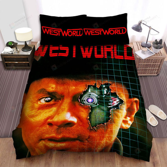 Westworld The Men With Eye Technical Poster Bed Sheets Spread Comforter Duvet Cover Bedding Setss