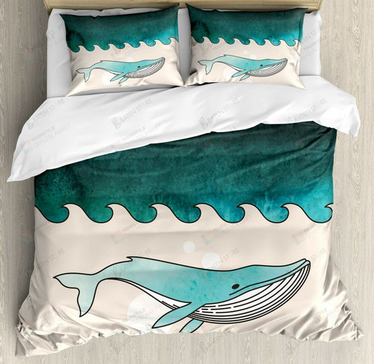 Whale Cartoon Bed Sheets Duvet Cover Bedding Sets