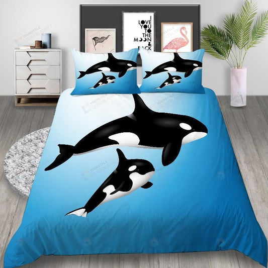 Whale Cartoon Cute Bed Sheets Duvet Cover Bedding Sets