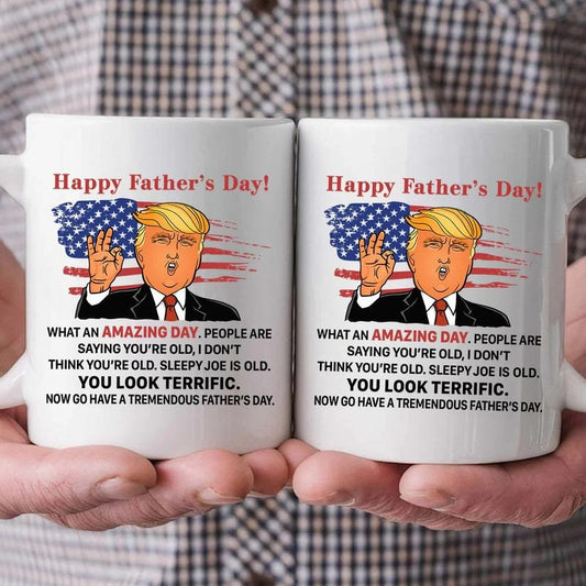 What An Amazing Day President Do.nald Trum- Gift For Dad, Husband, Father's Day - Personalized Ceramic