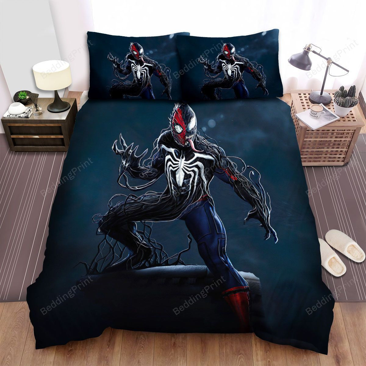 What IfsÃ¢â‚¬Â¦ Spiderman Venom Bed Sheets Spread Duvet Cover Bedding Setss