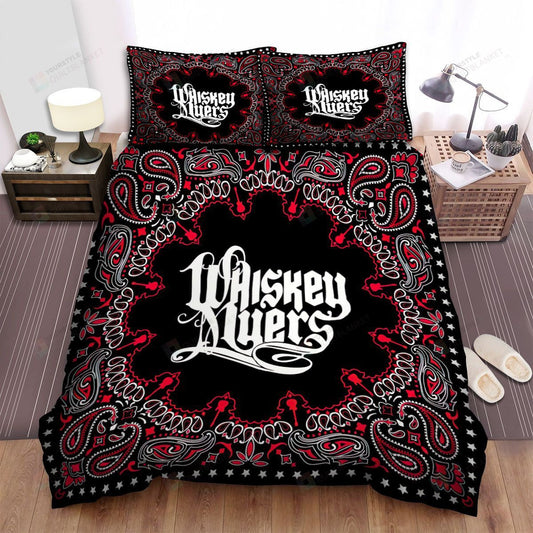 Whiskey Myers Bandana Pattern Bed Sheets Spread Comforter Duvet Cover Bedding Setss