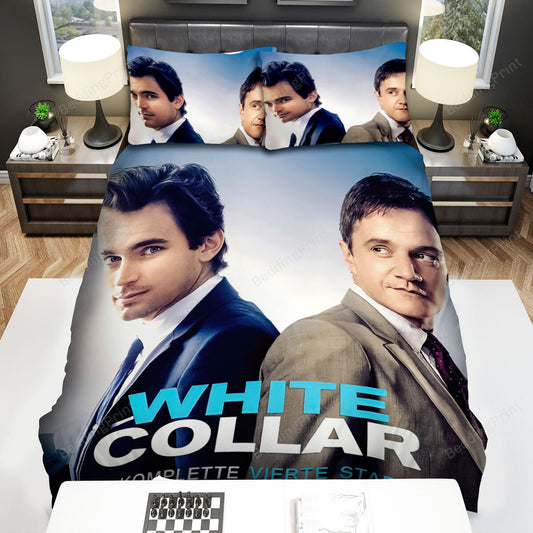 White Collar Peter Burke Neal Caffrey Poster Bed Sheets Duvet Cover Bedding Setss