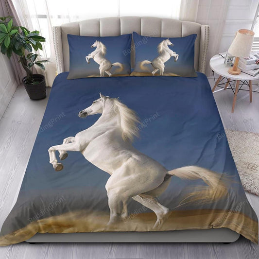 White Horse Bedding Set Bed Sheet Duvet Cover Bedding Setss