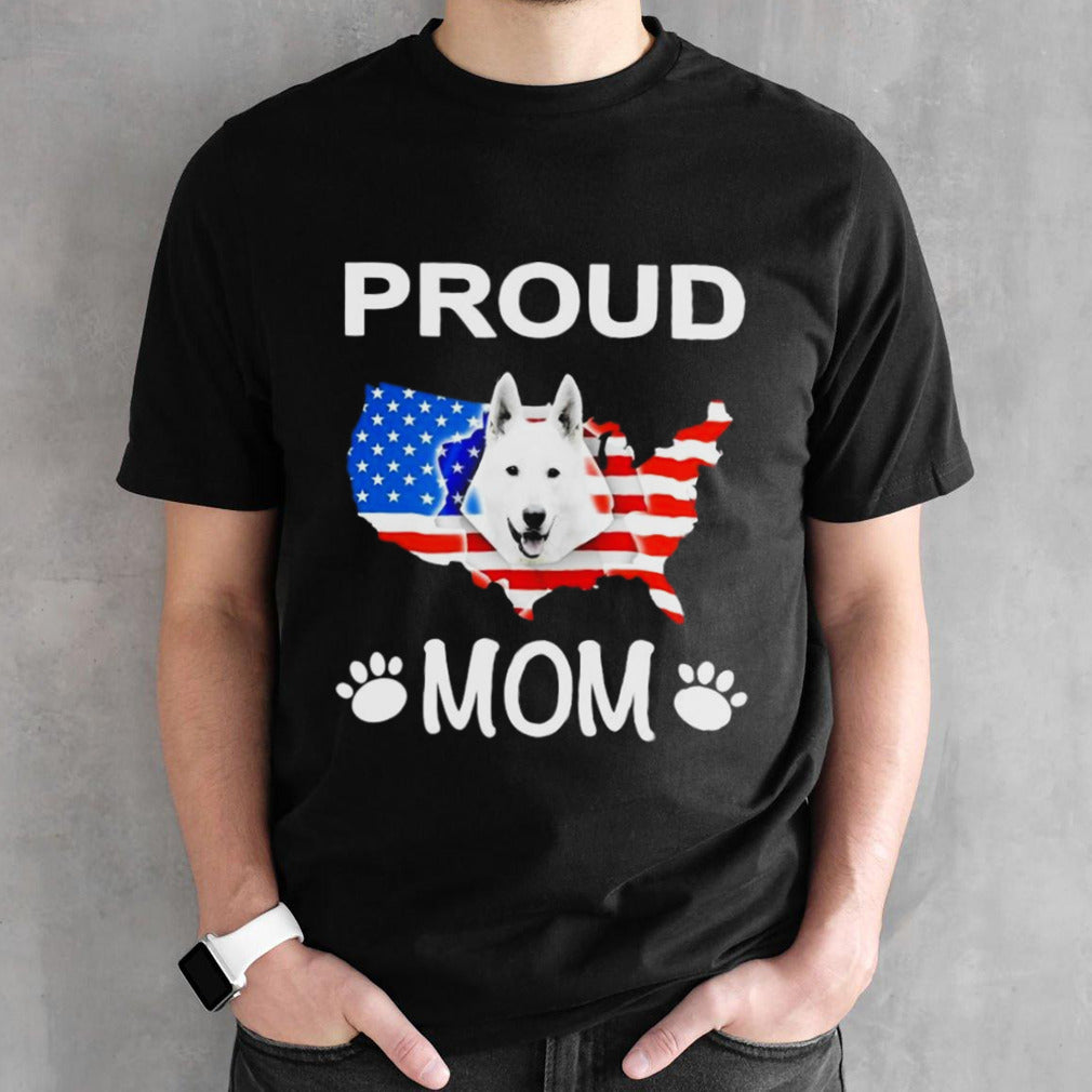 White Shepherd White Shepherd Dog Proud Patriot Mom Great shirts