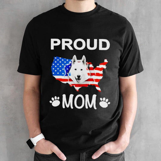 White Shepherd White Shepherd Dog Proud Patriot Mom Great shirts