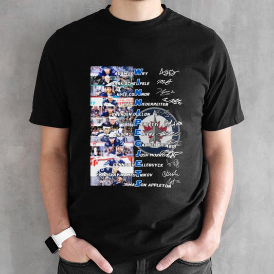 Winnipeg Jets Team Players 2024 Signatures Shirts