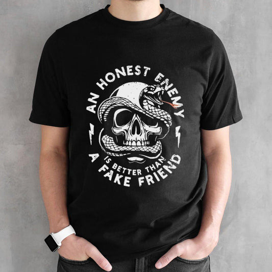 Wisdom Skull Honest Enemies T-shirts