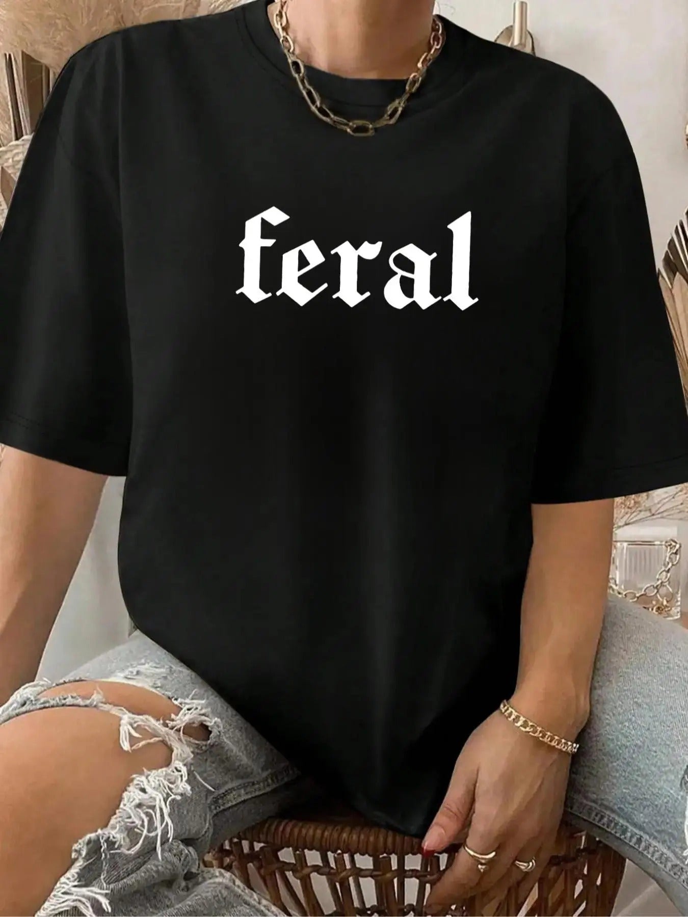 Women's Letter Print Round Neck Graphic Tee, Vintage Trendy Casual Short Sleeve T-shirt for Daily Wear, Ladies All Seasons Outfitstyle{n002}2