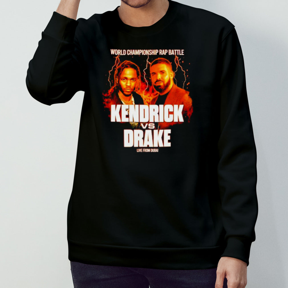 World Championship rap battle Kendrick vs Drake live from Dubai shirt