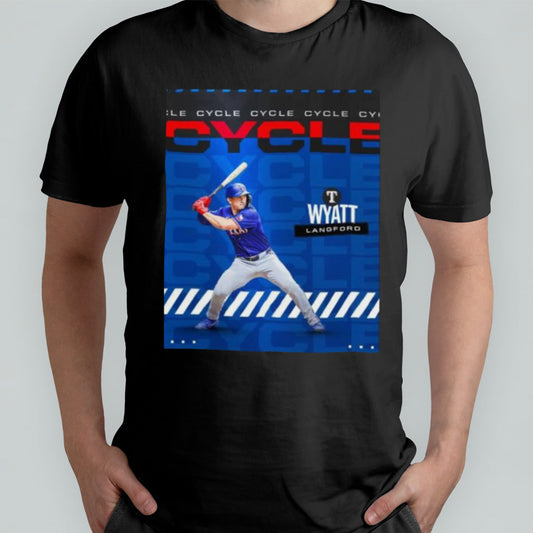Wyatt Langford Texas Rangers Cycle 2024 Shirt