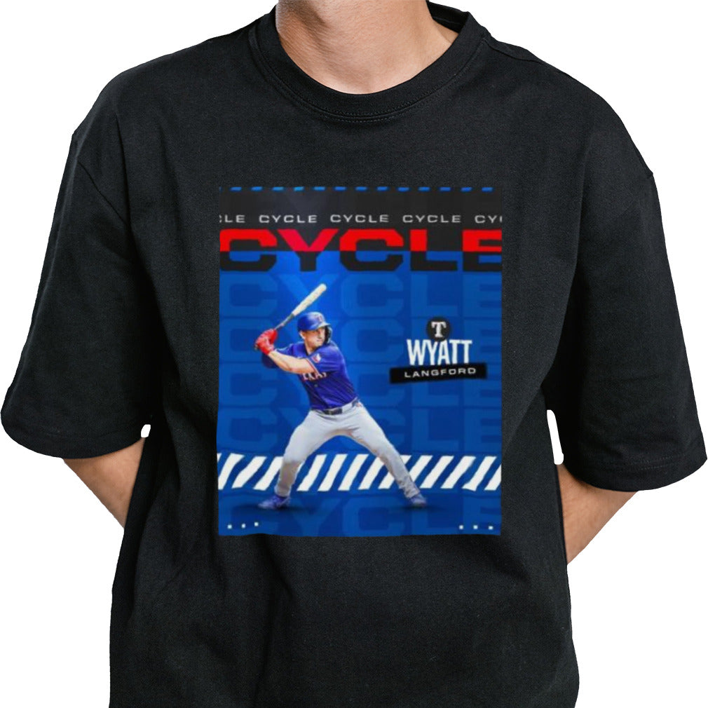 Wyatt Langford Texas Rangers Cycle 2024 Shirt
