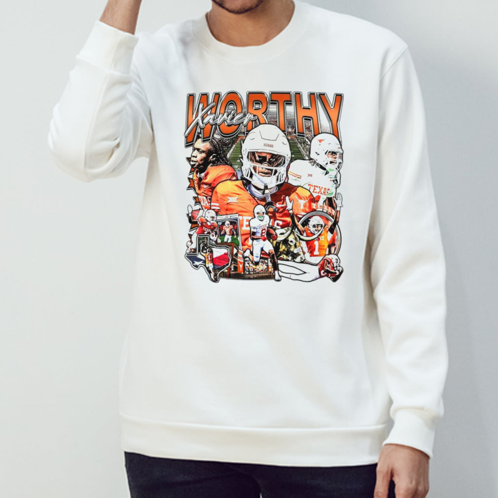 Xavier Worthy Texas Longhorns vintage shirts
