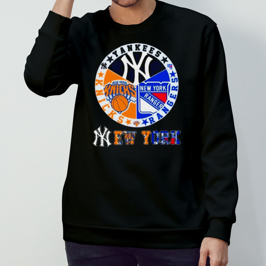 Yankees, Rangers And Knicks New York Sports Teams Logo Shirt