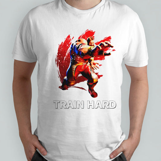 Zangief Street Fighter train hard shirts