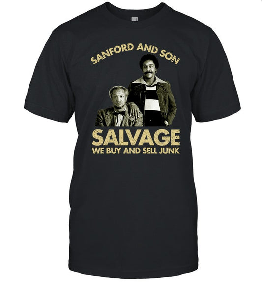 Godfrey Wearing Sanford And Son Salvage We Buy Sell Junk Shirt, Hoodie, Sweater, Long Sleeve And Tank Top